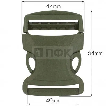 Фастекс БФ-40 (защелка-трезубец) ПП 40мм цв хаки (уп 1000шт) Фастекс БФ-40 (защелка-трезубец) ПП 40мм цв хаки (уп 1000шт)