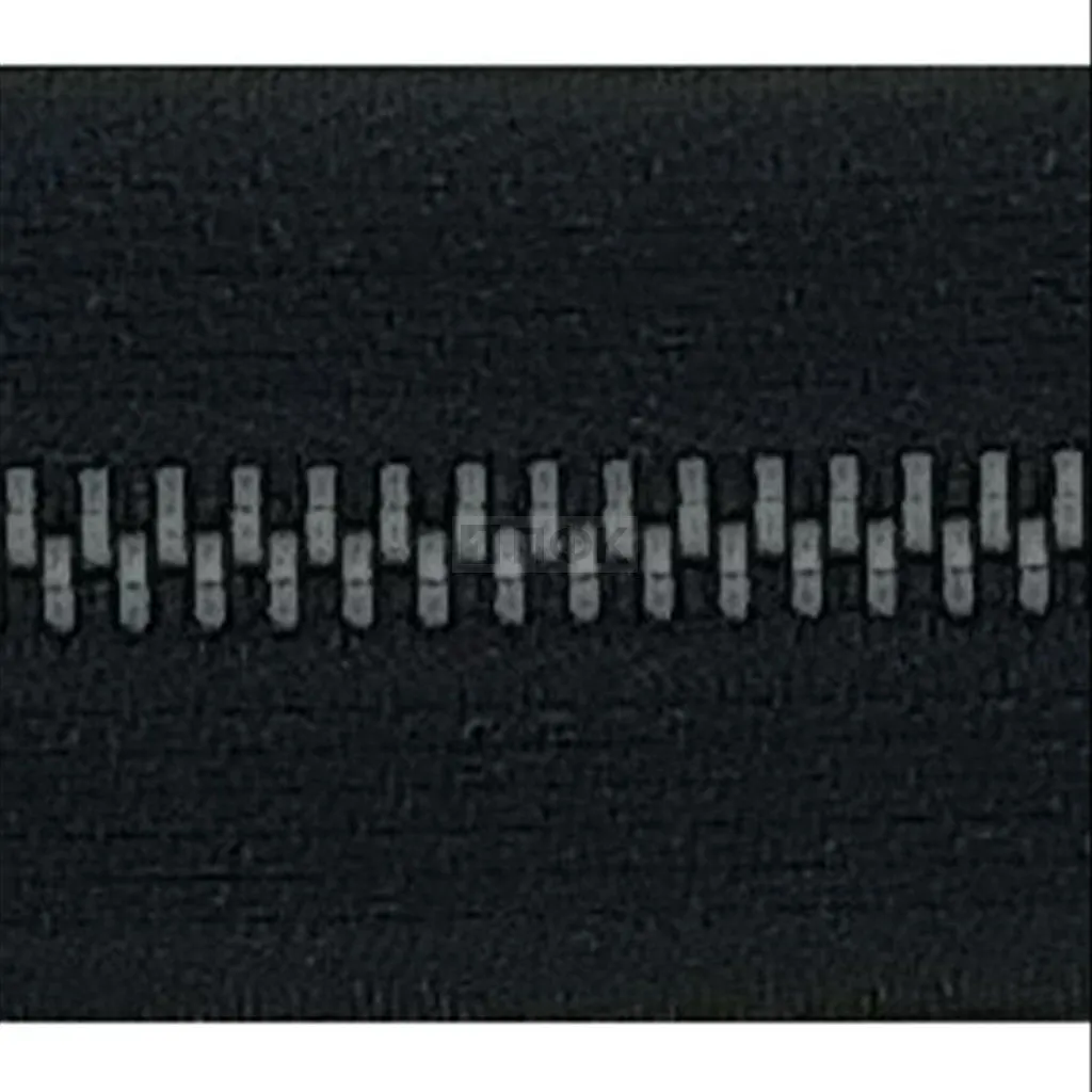 Молния металлическая тип 8 70см разъем цв черный 322 зв оксид (уп 50шт)