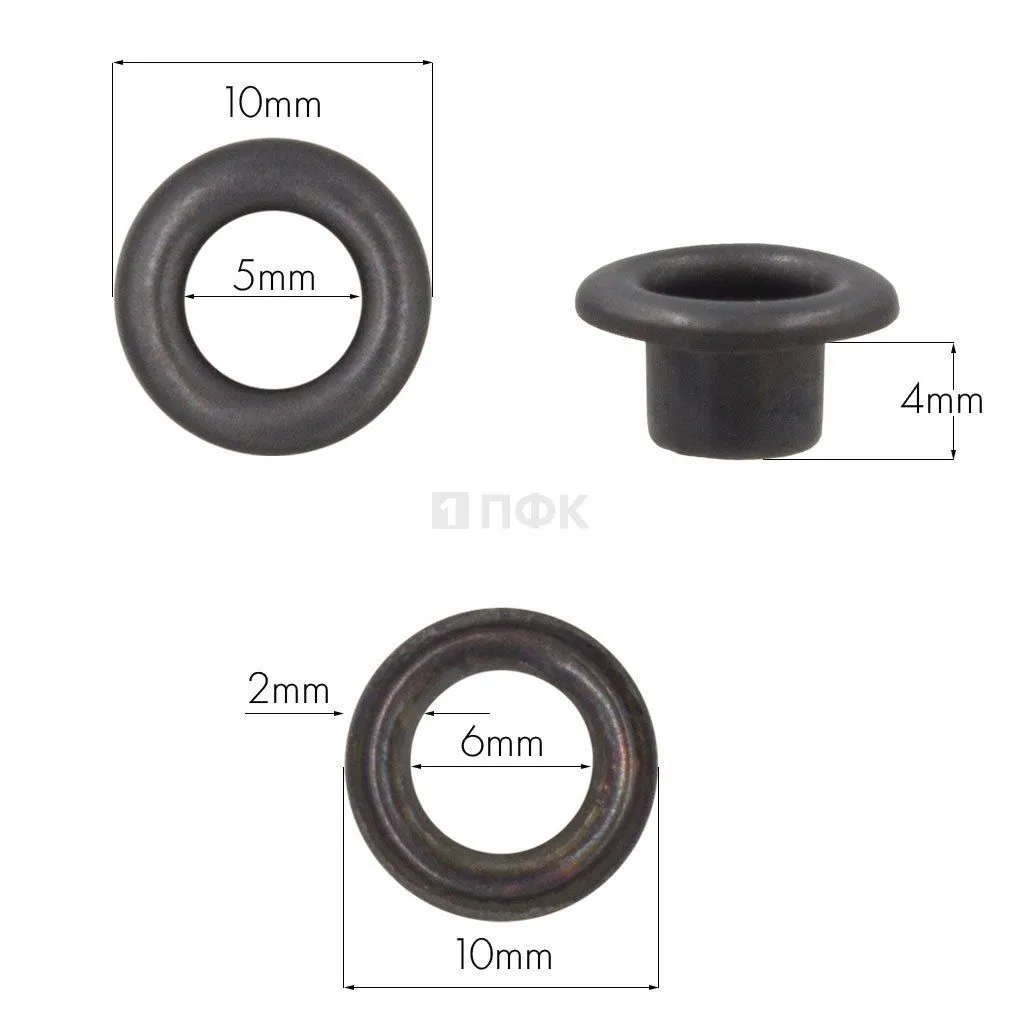 Люверсы №3 5мм сталь эконом цв оксид (уп 5000шт/100000шт) 