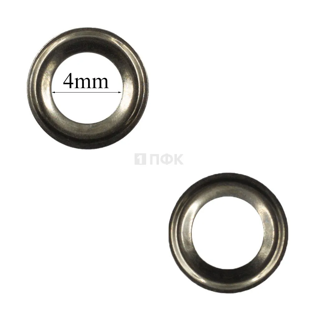 Люверсы №2 4мм нерж цв никель тем (уп 5000шт) — ПФКР Люверсы №2 4мм нерж цв никель тем (уп 5000шт)