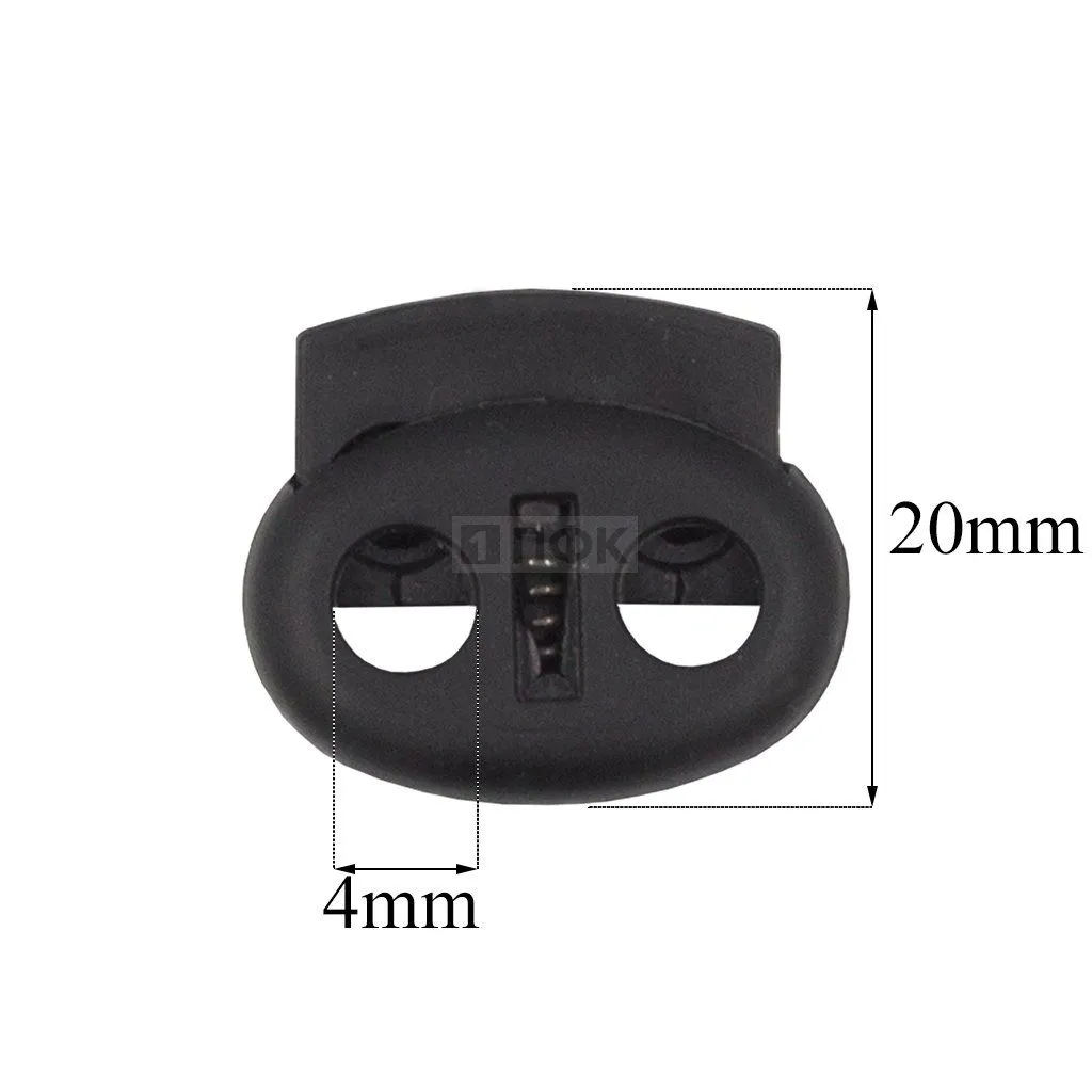 Фиксатор для шнура пластик 8982 цв черный (уп 500шт) — ПФКР Фиксатор для шнура пластик 8982 цв черный (уп 500шт)