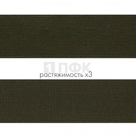 Резинка тканая 40мм 29 гр/м цв хаки (уп 30м/240м)