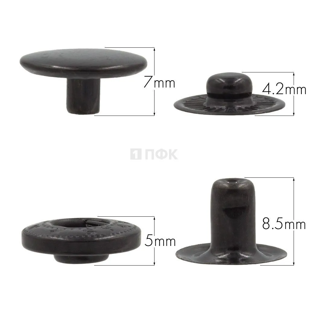 Кнопка для одежды 15мм Альфа нерж цв оксид (уп 720шт) BUTTONI