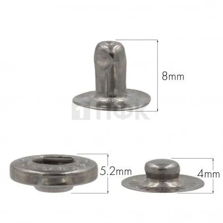 3 Части кнопки для одежды 15мм Альфа сталь цв никель тем (уп 720шт) STRONG 3 Части кнопки для одежды 15мм Альфа сталь цв никель тем (уп 720шт) STRONG