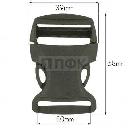 Фастекс БФ-30 (защелка-трезубец) ПП 30мм цв хаки (уп 1000шт) Фастекс БФ-30 (защелка-трезубец) ПП 30мм цв хаки (уп 1000шт)