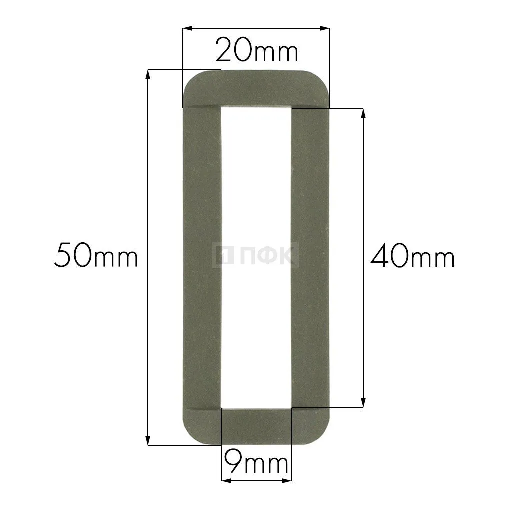 Пряжка-рамка Р-40(ОЩ-40) ПП 40мм цв 328 хаки (уп 1000шт/10000шт)