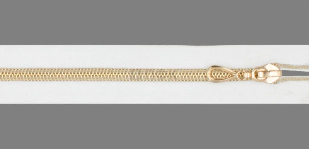 Молния спиральная (витая) тип 7 55см разъем цв 101 зв Rus Gold (уп 100шт) — ПФКР Молния спиральная (витая) тип 7 55см разъем цв 101 зв Rus Gold (уп 100шт)