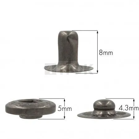 3 Части кнопки для одежды 15мм Альфа сталь цв никель тем (уп 720шт) STORM 3 Части кнопки для одежды 15мм Альфа сталь цв никель тем (уп 720шт) STORM