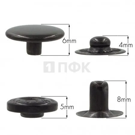 Кнопка для одежды 15мм Альфа сталь цв оксид (уп 720шт) STORM