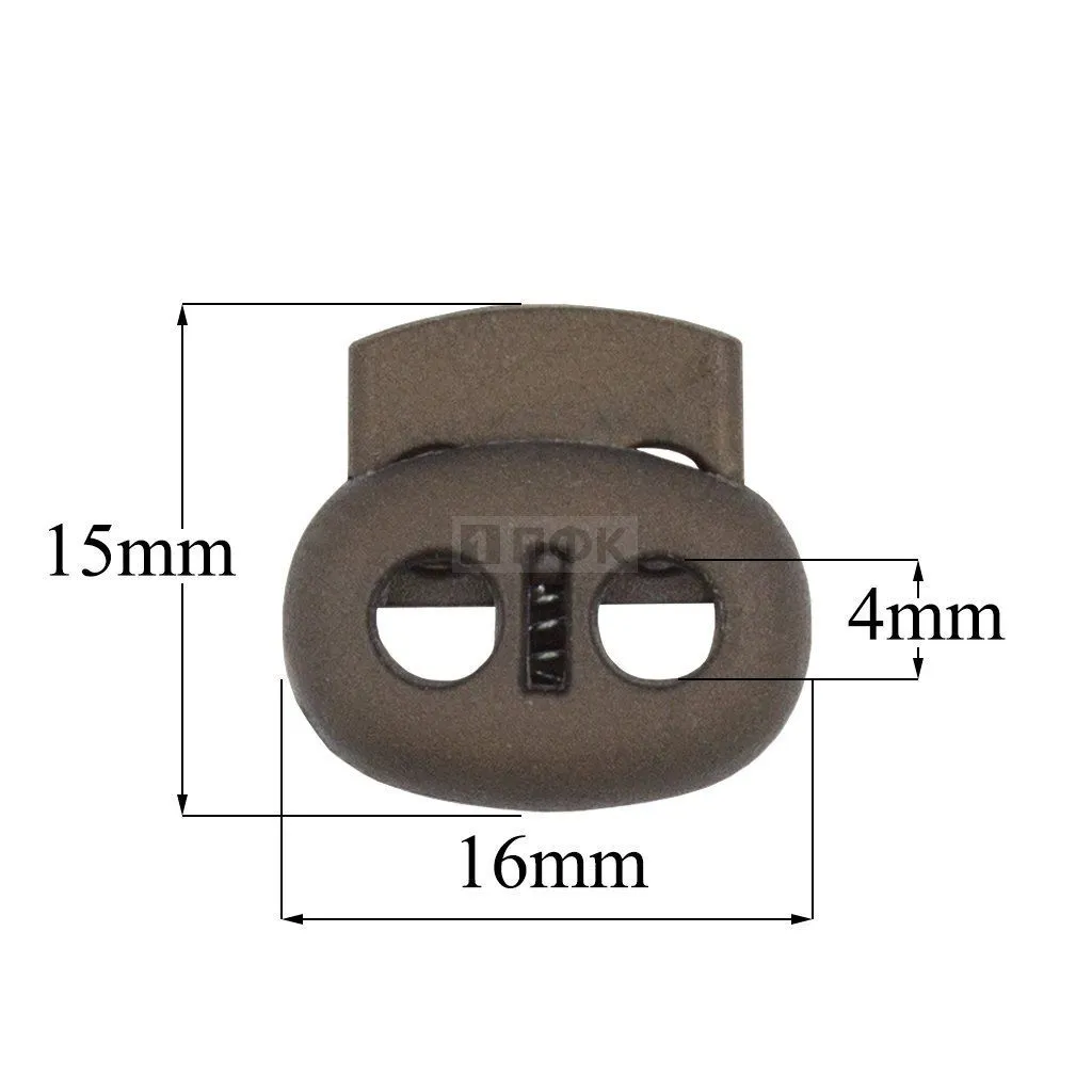 _Фиксатор для шнура 103-М(27002-СМ) ПП цв бронза (уп 1000шт) — ПФКР _Фиксатор для шнура 103-М(27002-СМ) ПП цв бронза (уп 1000шт)