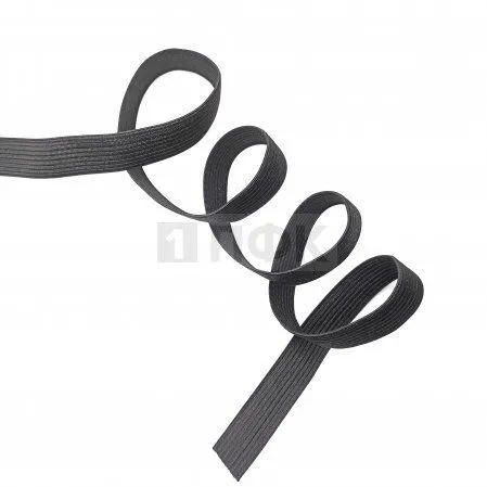 Резинка вязанная 20мм цв черный (уп 25м/500м) Резинка вязанная 20мм цв черный (уп 25м/500м)