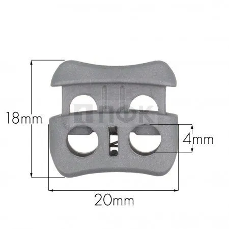 Фиксатор для шнура 107-Х ПП цв серебро (уп 1000шт)