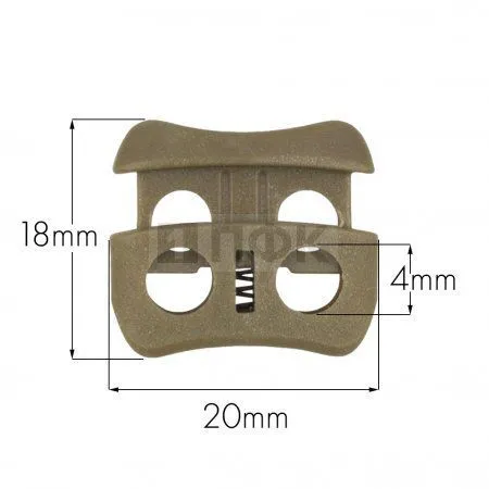 Фиксатор для шнура 107-Х ПП цв бежевый (уп 1000шт)