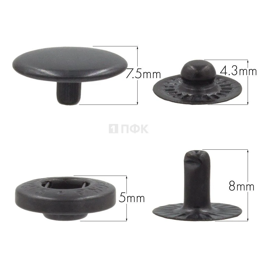 Кнопка для одежды 15мм Альфа латунь цв оксид (уп 720шт) STRONG