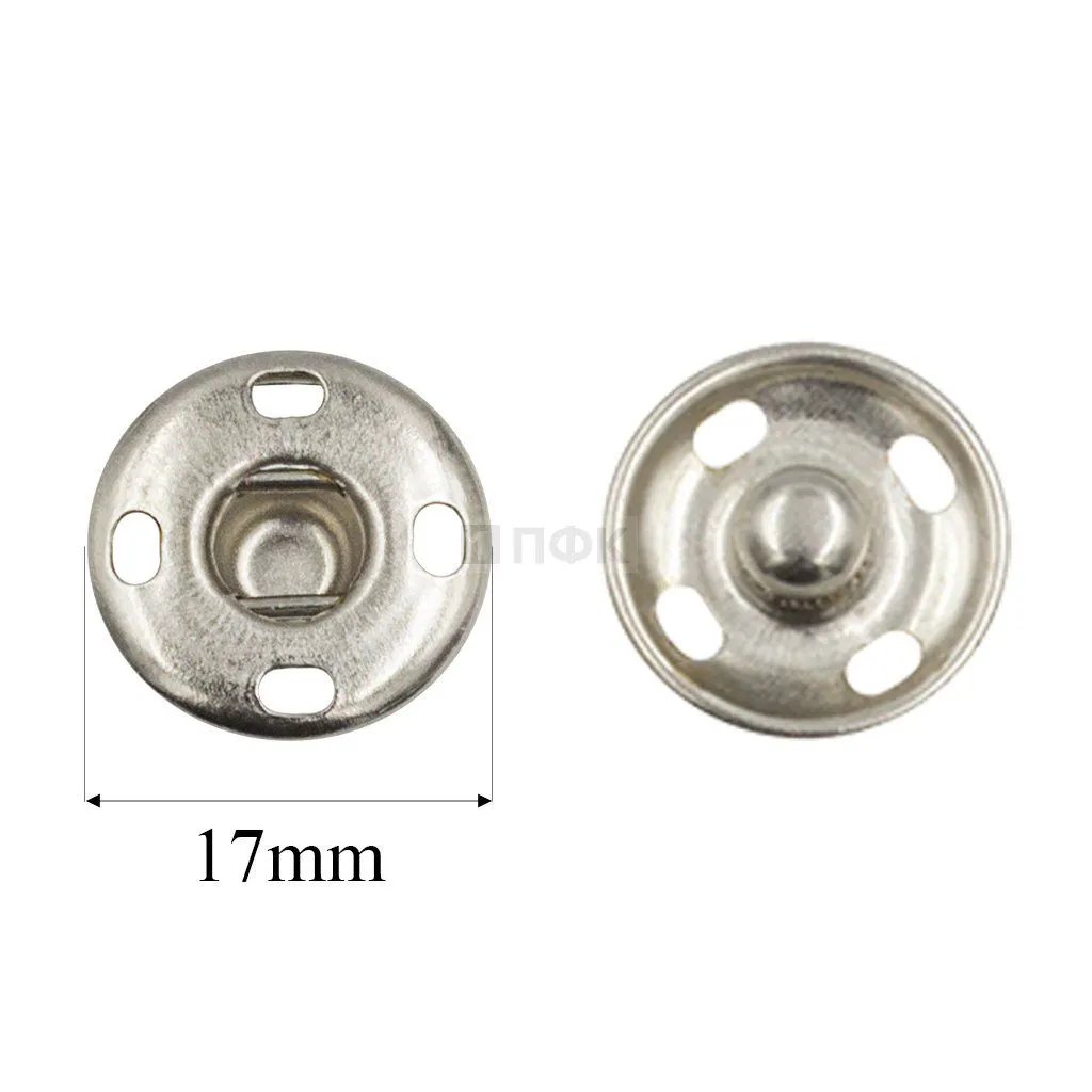 Кнопка пришивная 17мм латунь цв никель (уп 1000шт) — ПФКР Кнопка пришивная 17мм латунь цв никель (уп 1000шт)