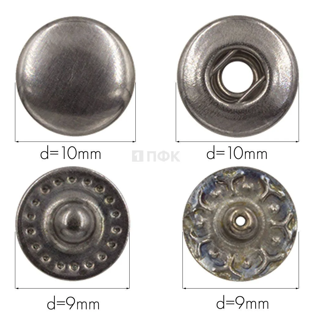 Кнопка для одежды 10мм Альфа латунь цв никель тем (уп 1440шт) NEW STAR — ПФКР Кнопка для одежды 10мм Альфа латунь цв никель тем (уп 1440шт) NEW STAR