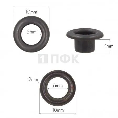 Люверсы №3 5мм сталь эконом цв оксид (уп 5000шт/100000шт) Люверсы №3 5мм сталь эконом цв оксид (уп 5000шт/100000шт)