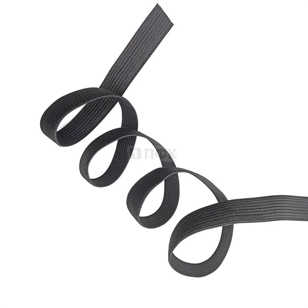 Резинка вязанная 20мм 8 гр/м цв черный (рул 40м/уп 600м) — ПФКР Резинка вязанная 20мм 8 гр/м цв черный (рул 40м/уп 600м)
