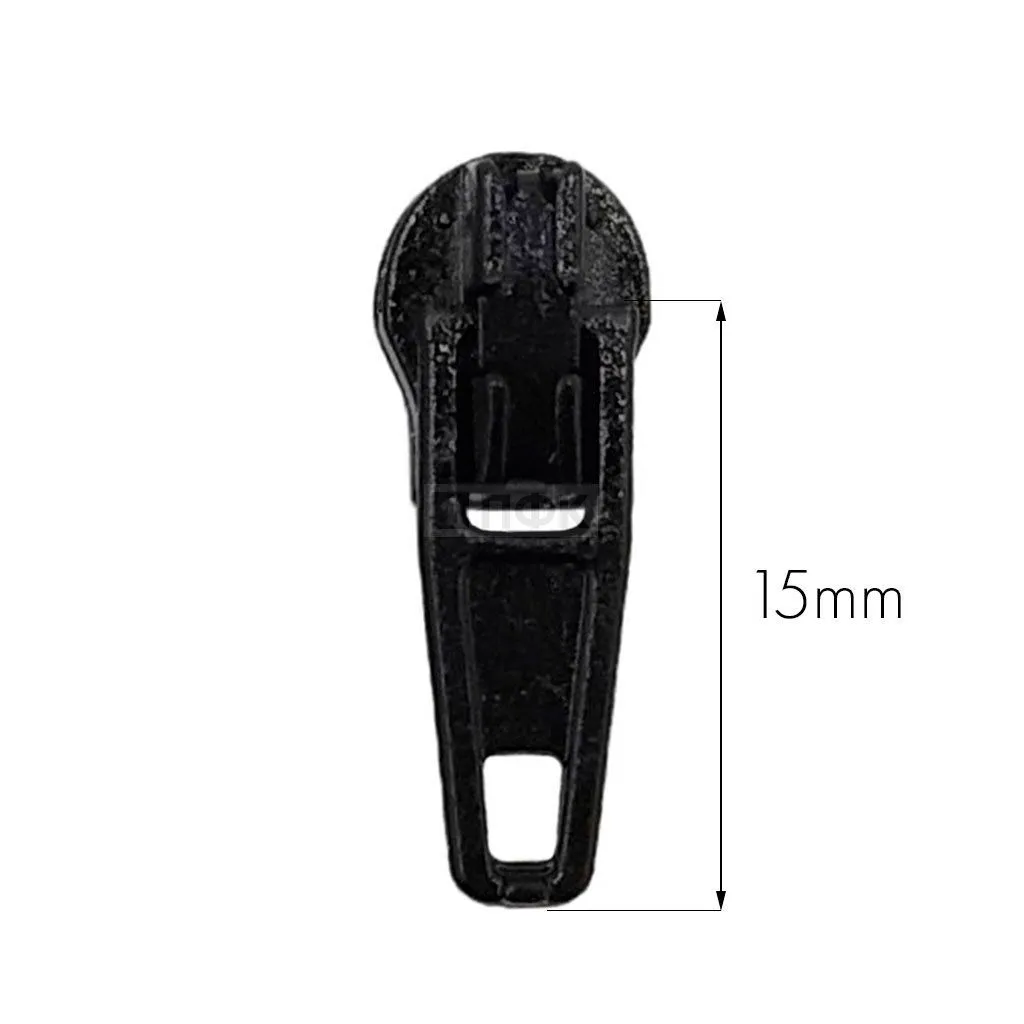 Бегунок для спиральной (витой) молнии тип 3 автомат цв 322 черный (уп 2500шт/25000шт) 1гр