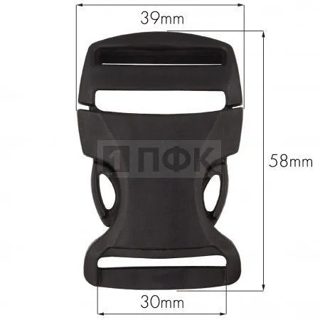 Фастекс БФ-30 (защелка-трезубец) ПП 30мм цв черный (уп 1000шт) Фастекс БФ-30 (защелка-трезубец) ПП 30мм цв черный (уп 1000шт)