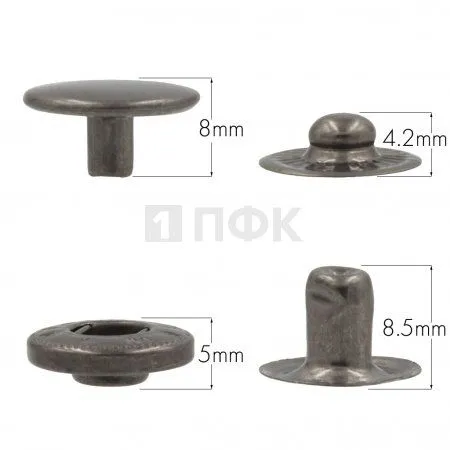 Кнопка для одежды 15мм Альфа нерж цв никель тем (уп 720шт) NEW STAR Кнопка для одежды 15мм Альфа нерж цв никель тем (уп 720шт) NEW STAR