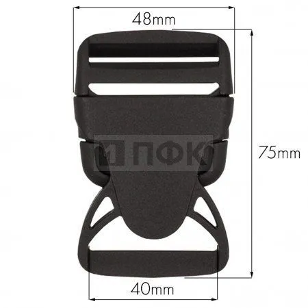 Фастекс (защелка-трезубец) ПП 40мм цв черный арт 1001 (уп 100шт/2000шт) ПФК Фастекс (защелка-трезубец) ПП 40мм цв черный арт 1001 (уп 100шт/2000шт) ПФК
