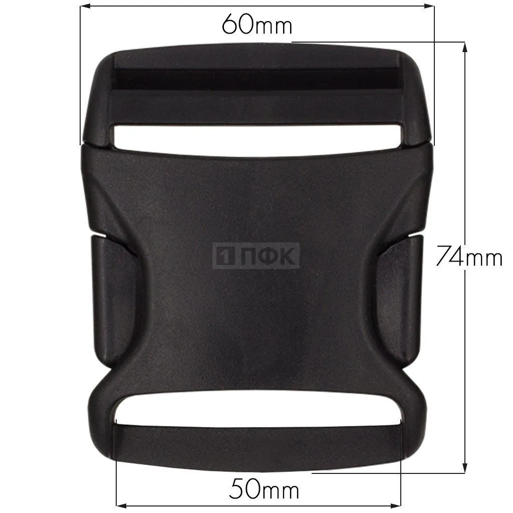 Фастекс ZF-50/1 (защелка-трезубец) ПФЛ 50мм цв черный (уп 1000шт)