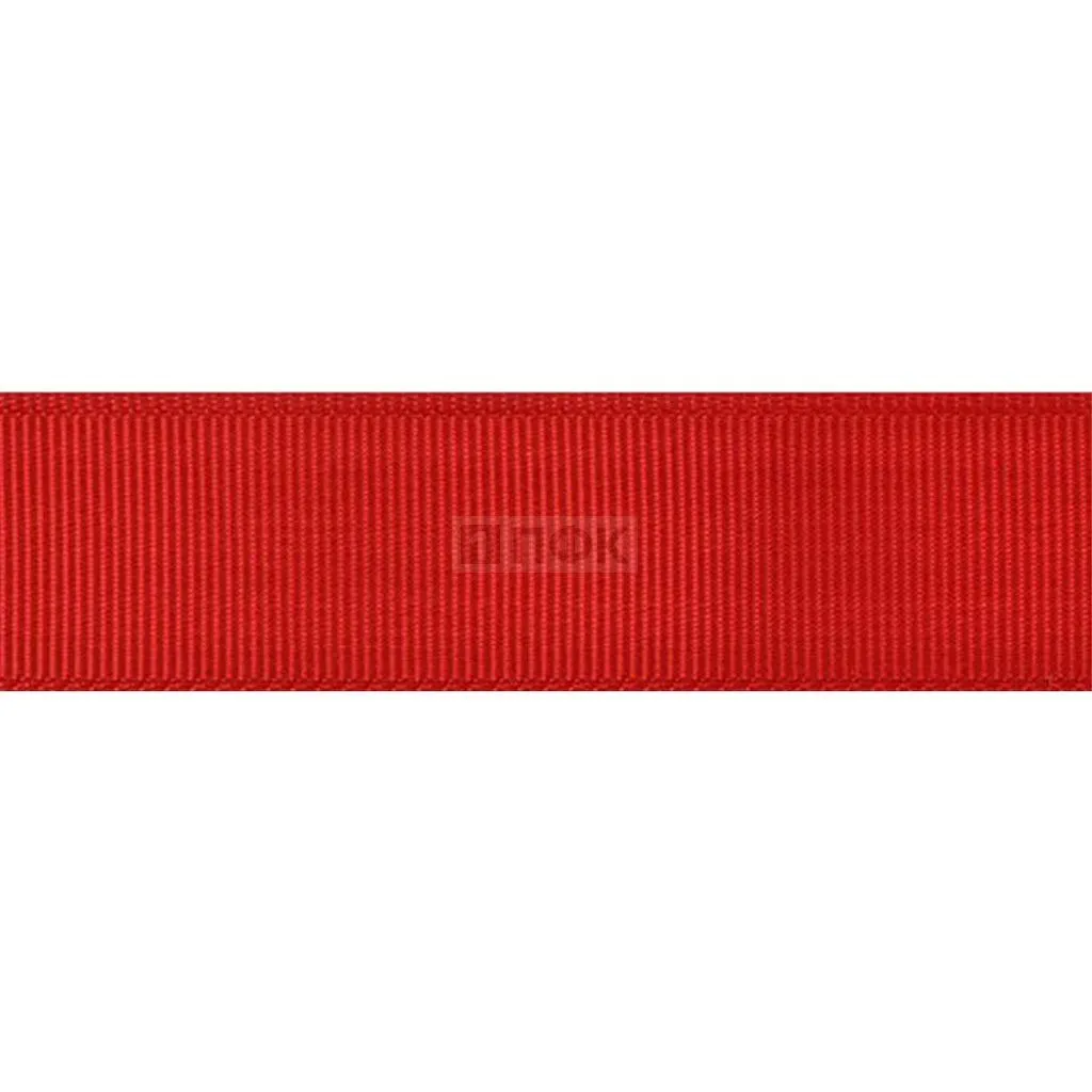Лента репсовая (тесьма вешалочная) 07мм цв красный (уп 300м/1500м)
