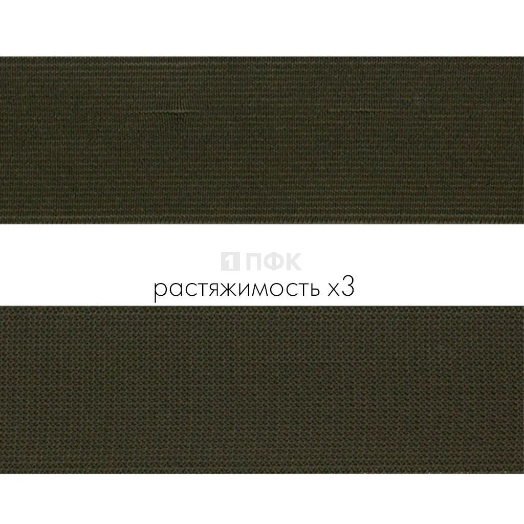 Резинка тканая 40мм 29 гр/м цв хаки (уп 30м/240м)