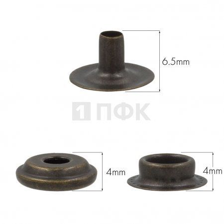 3 Части кнопки для одежды 15мм №61 латунь цв антик (уп 720шт) STRONG 3 Части кнопки для одежды 15мм №61 латунь цв антик (уп 720шт) STRONG