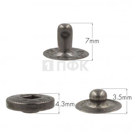 3 Части кнопки для одежды 12,5мм Альфа сталь цв никель тем (уп 1440шт) NEW STAR 3 Части кнопки для одежды 12,5мм Альфа сталь цв никель тем (уп 1440шт) NEW STAR