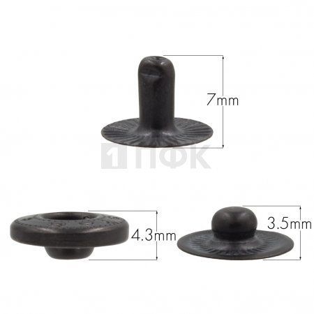 3 Части кнопки для одежды 12,5мм Альфа нерж цв оксид (уп 1440шт) NEW STAR 3 Части кнопки для одежды 12,5мм Альфа нерж цв оксид (уп 1440шт) NEW STAR