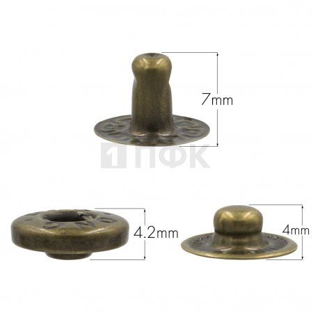 3 Части кнопки для одежды 12,5мм Альфа нерж цв антик (уп 1440шт) DNG 3 Части кнопки для одежды 12,5мм Альфа нерж цв антик (уп 1440шт) DNG