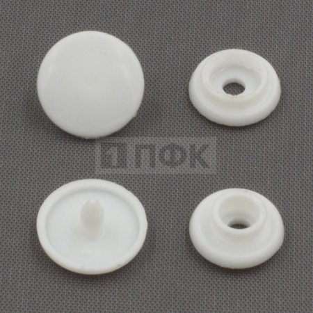 Кнопка пластиковая 10мм цв белый (уп 2000шт) Китай стандарт
