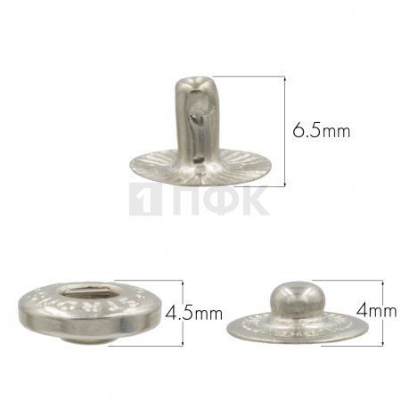 3 Части кнопки для одежды 12,5мм Альфа сталь цв никель (уп 1440шт) STRONG 3 Части кнопки для одежды 12,5мм Альфа сталь цв никель (уп 1440шт) STRONG