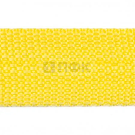 Стропа текстильная (лента ременная) 50мм 26,5 гр/м цв 105 лимон (рул 50м/уп 3000м)