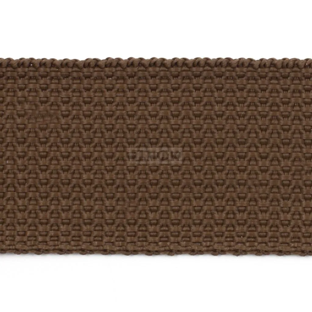 Стропа текстильная (лента ременная) 40мм 13 гр/м цв 530 коричневый (рул 50м/уп 3000м)