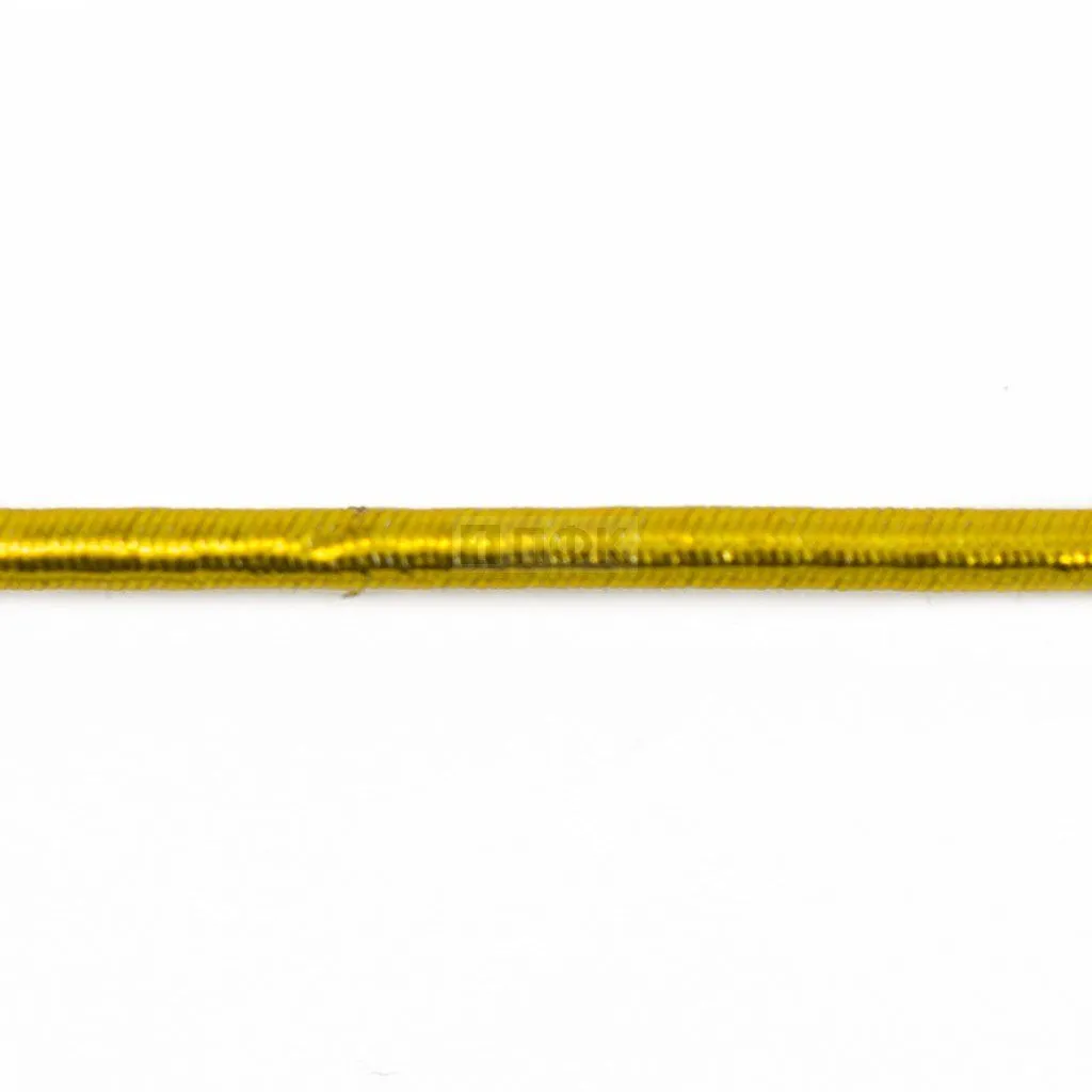 Резинка шляпная (шнур резинка) 2,5мм цв Gold (уп 100м)