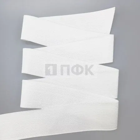 Резинка вязанная облегченная 45мм цв белый (уп 50м/300м)