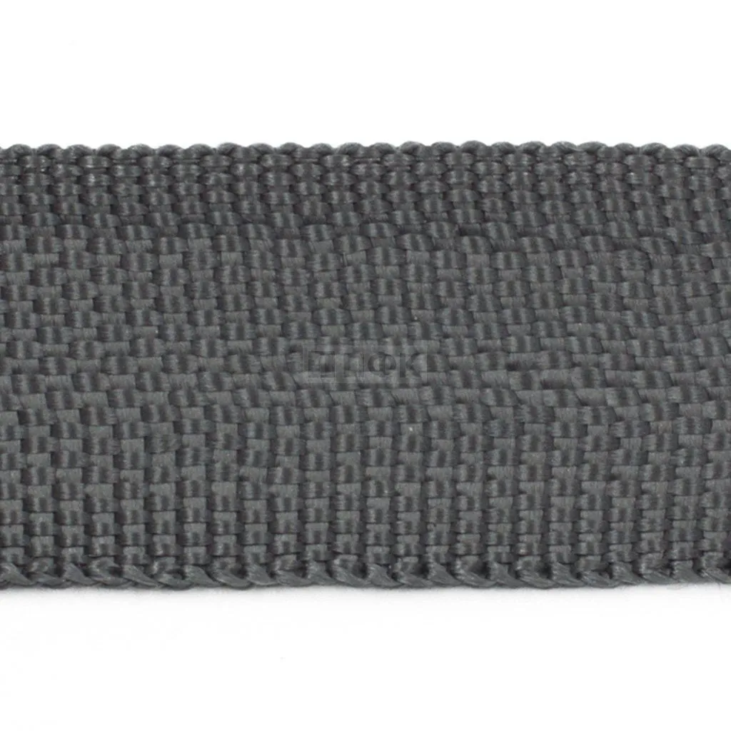 Стропа текстильная (лента ременная) 50мм 30 гр/м цв 610 серый тем (рул 50м/уп 3000м)
