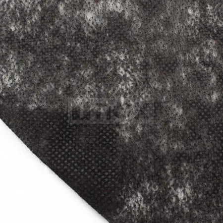Флизелин точечный Арт.TS-030 клей полиэстер 30гр/м2 шир 90см цв черный (рул 100м)